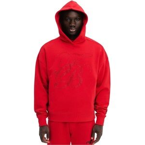 BLACK FASHION FAIR x FUBU
RED ARCHIVE LOGO CRYSTAL HOODIE